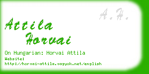 attila horvai business card